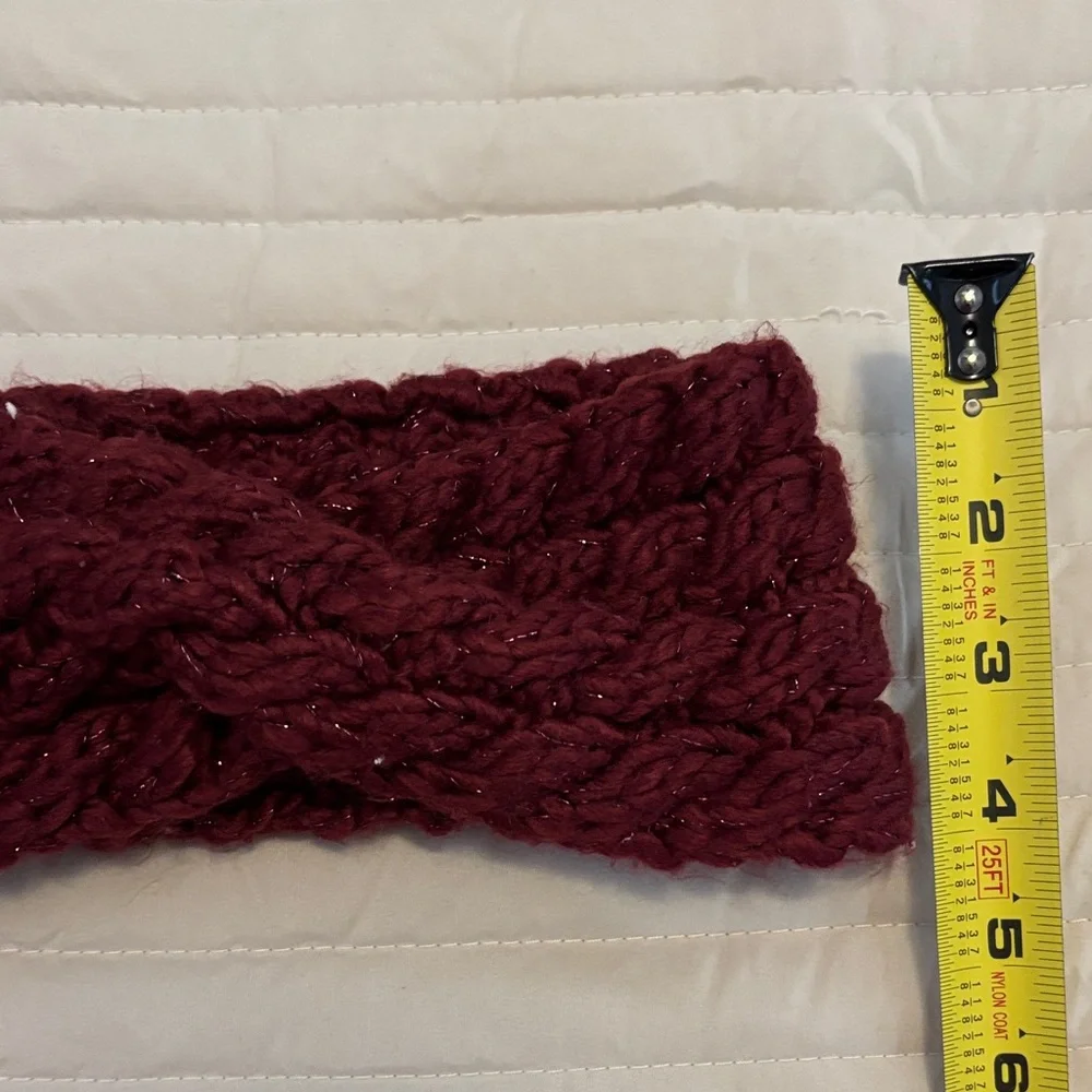 Elegant Maroon Knit Headband